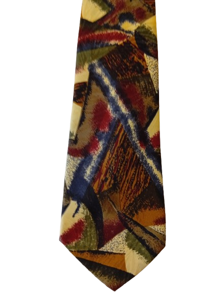 Vintage-Krawatte – bunter Aufdruck – deutlicher Retro-Stil