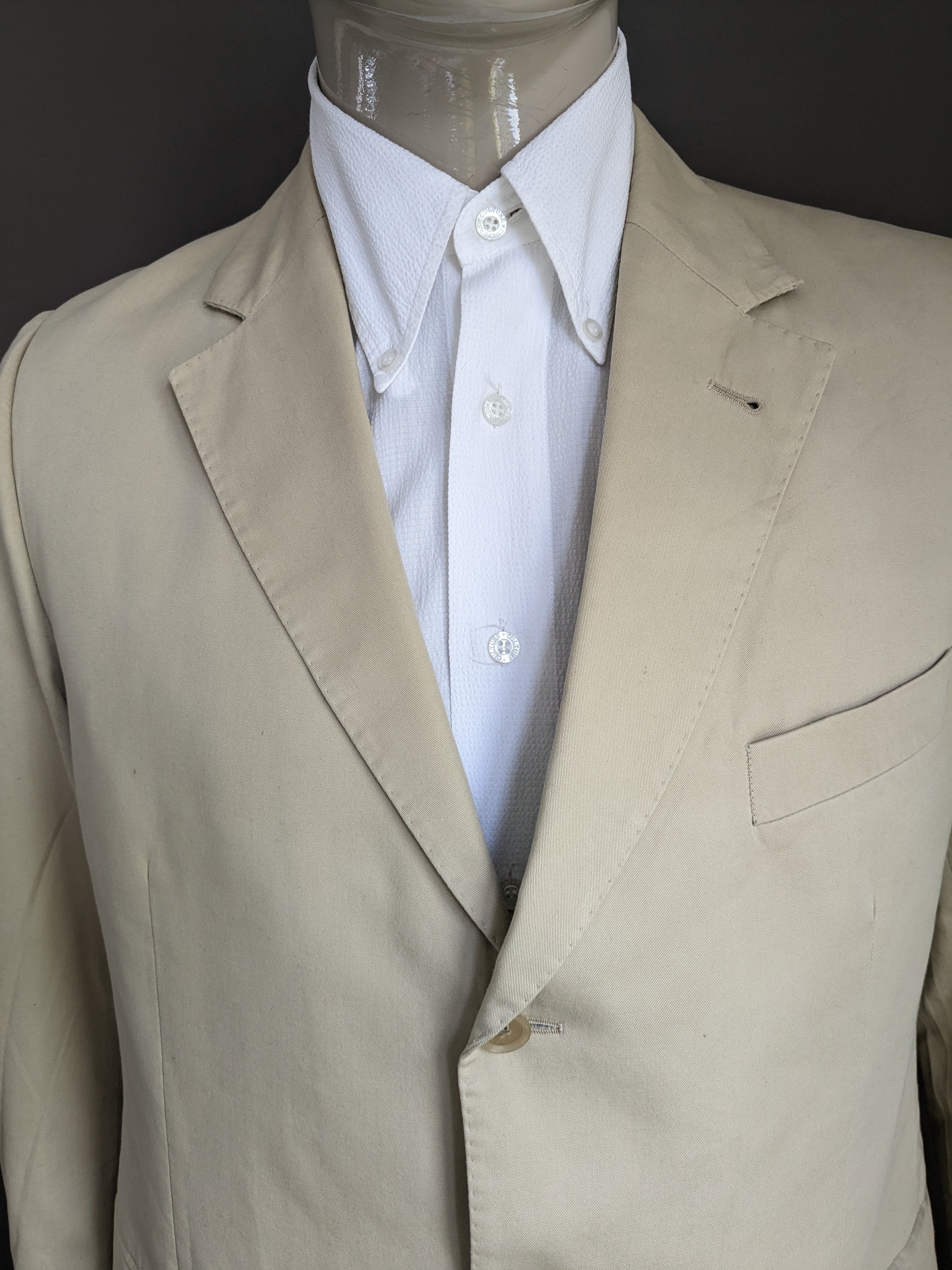 Burberry London Cotton jacket. Beige colored. Size 26 52 L