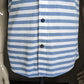 Jack & Jones Core overhemd korte mouw. Blauw Wit gestreept. Maat S.