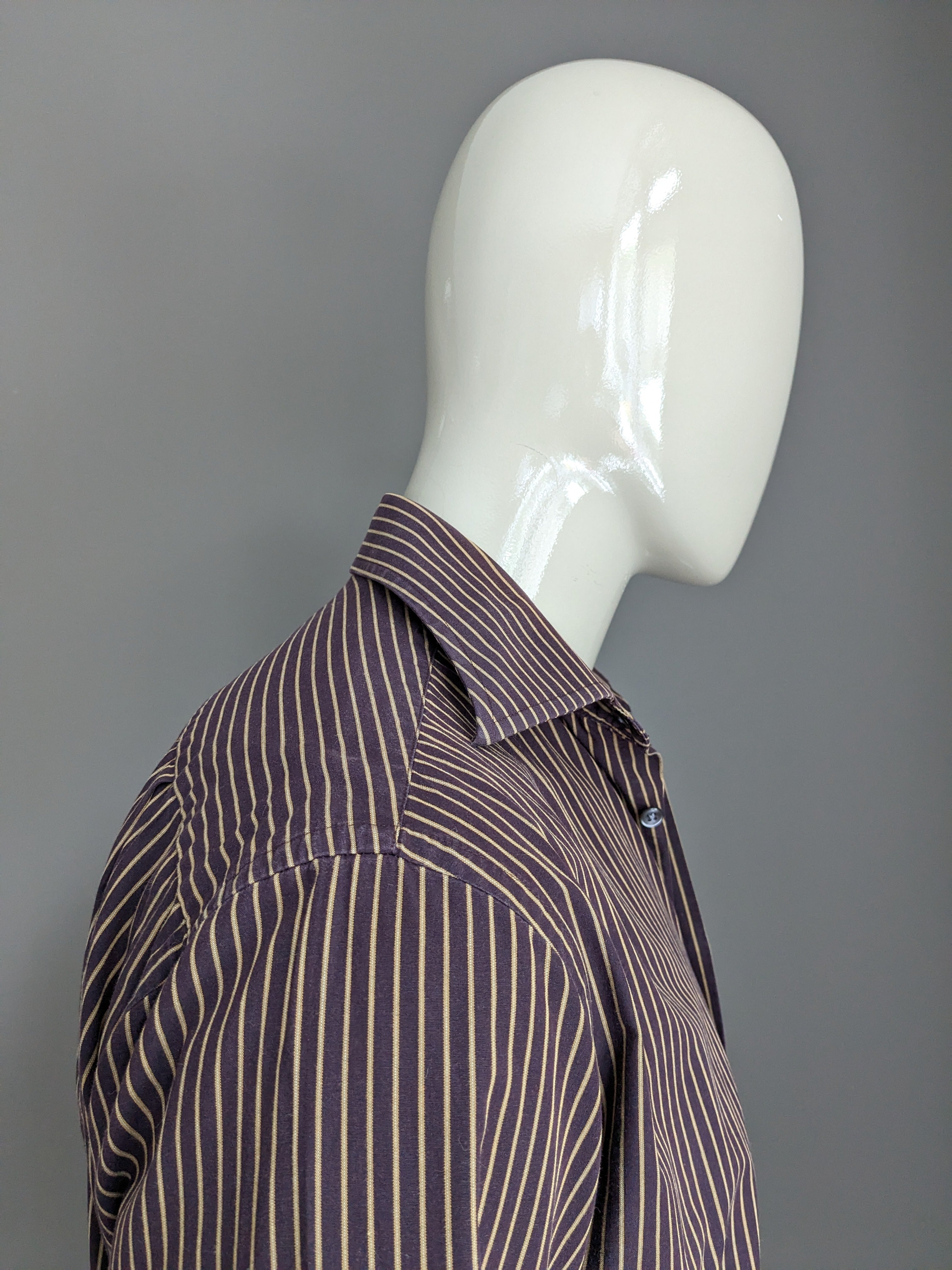 Chemise Jake . Brun violet ray . Taille 39 40 M. EcoGents