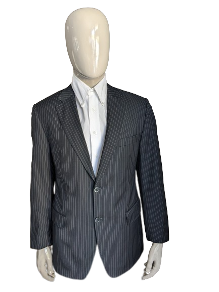 Ben Barton woolen jacket. Black and white chalk stripe. Super 100's. Size 50 / M.