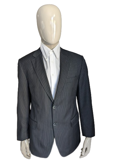 Veste en laine Ben Barton. Rayure noire et blanche.  Super 100. Taille 50/M.