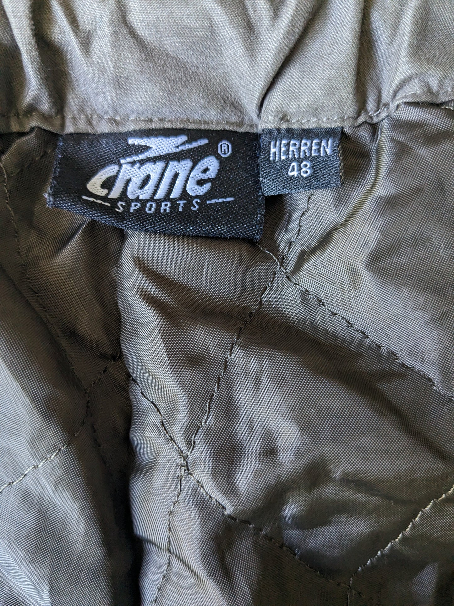 Crane Sports Thermo / Pantalones alineados. Cintura ajustable. Verde color. Tamaño 48 / S.