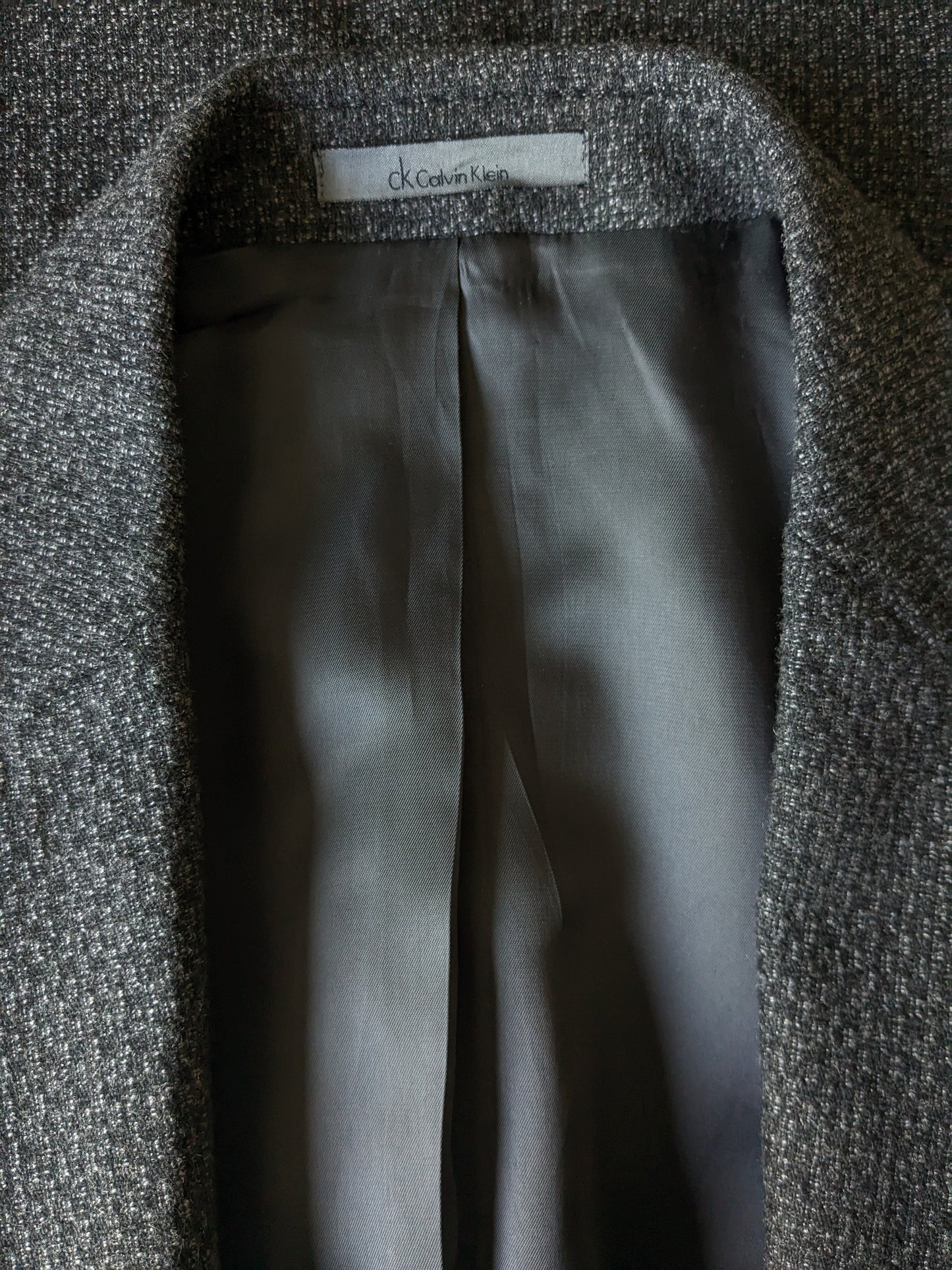 CK Calvin Klein Wainen Veste. Motif mixte noir gris. Taille 50 / M. Slim Fit.
