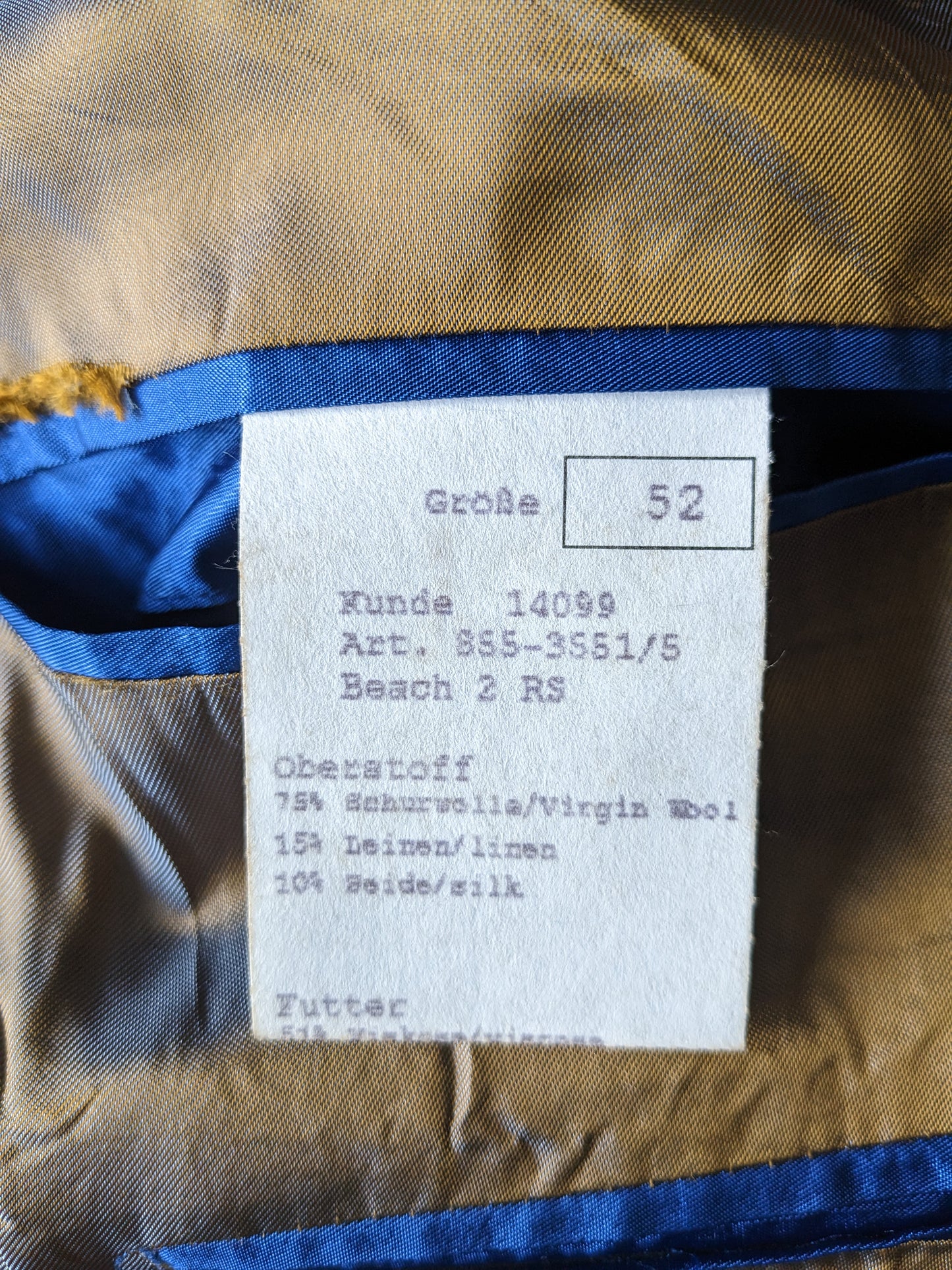 Giacca di seta in lino di lana bogart. Strisce rossa grigia. Dimensione 52 / L.