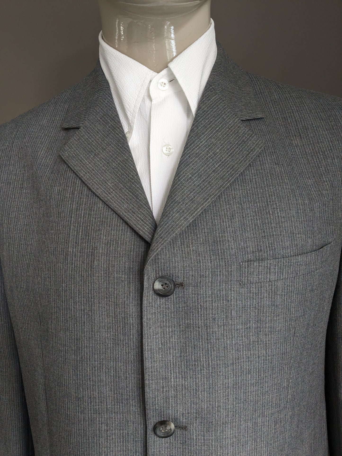 Mexx jacket. Gray white striped. Size 52 / L.