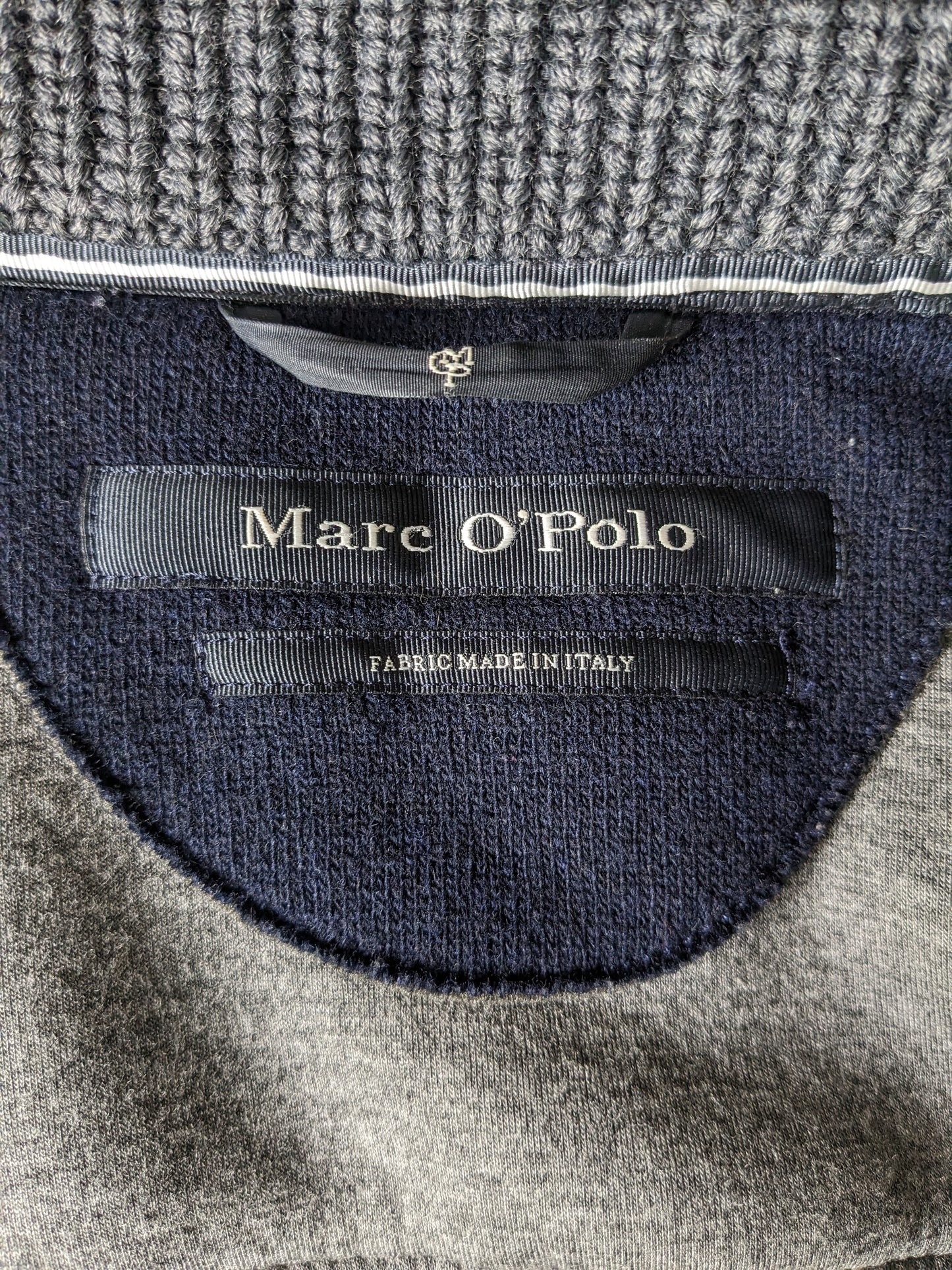 Marc O'Polo wool half -length jacket. Dark blue gray colored. Size M.