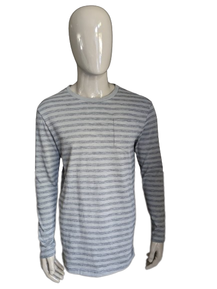 G-Star raw thin sweater. Gray striped. Size L.