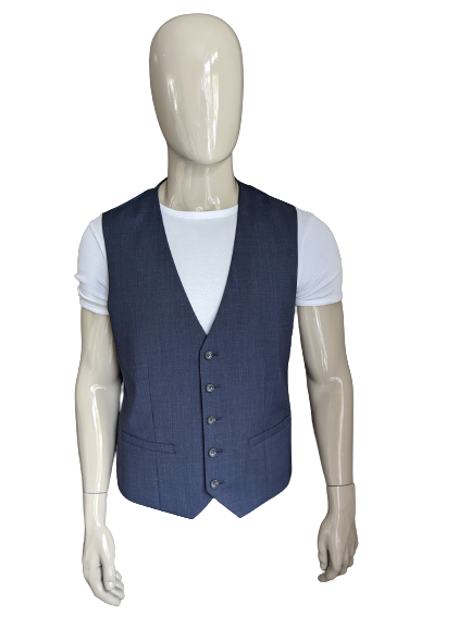Taylor & Wright woolen waistcoat. Blue motif. Size L. #319.