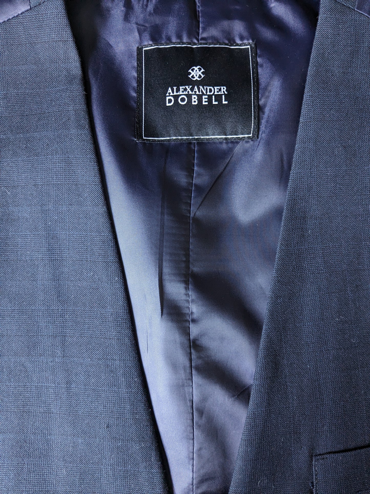 Alexander Dobell waistcoat. Black blue checked. Size 54 / L. #323