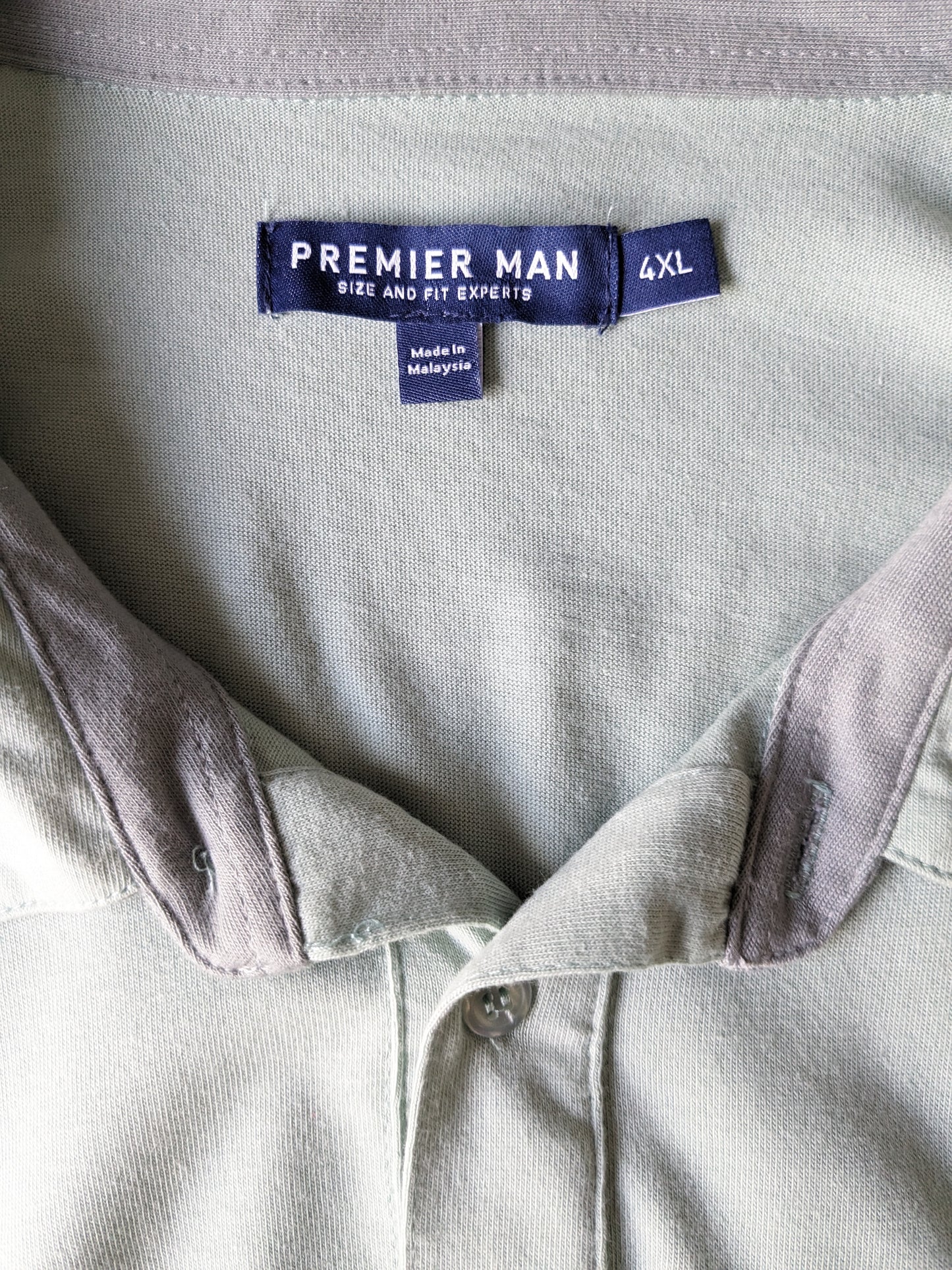 Premier Man Polo vintage. Vert coloré. Taille 4xl / xxxxl.