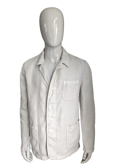 Massimo Dutti Linen Jacket / Jack. Beige mixed. Size XL.