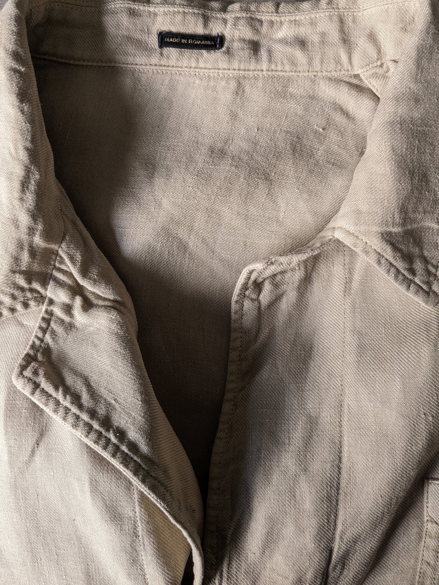Giacca di lino di Massimo Dutti / Jack. Beige misto. Taglia XL.