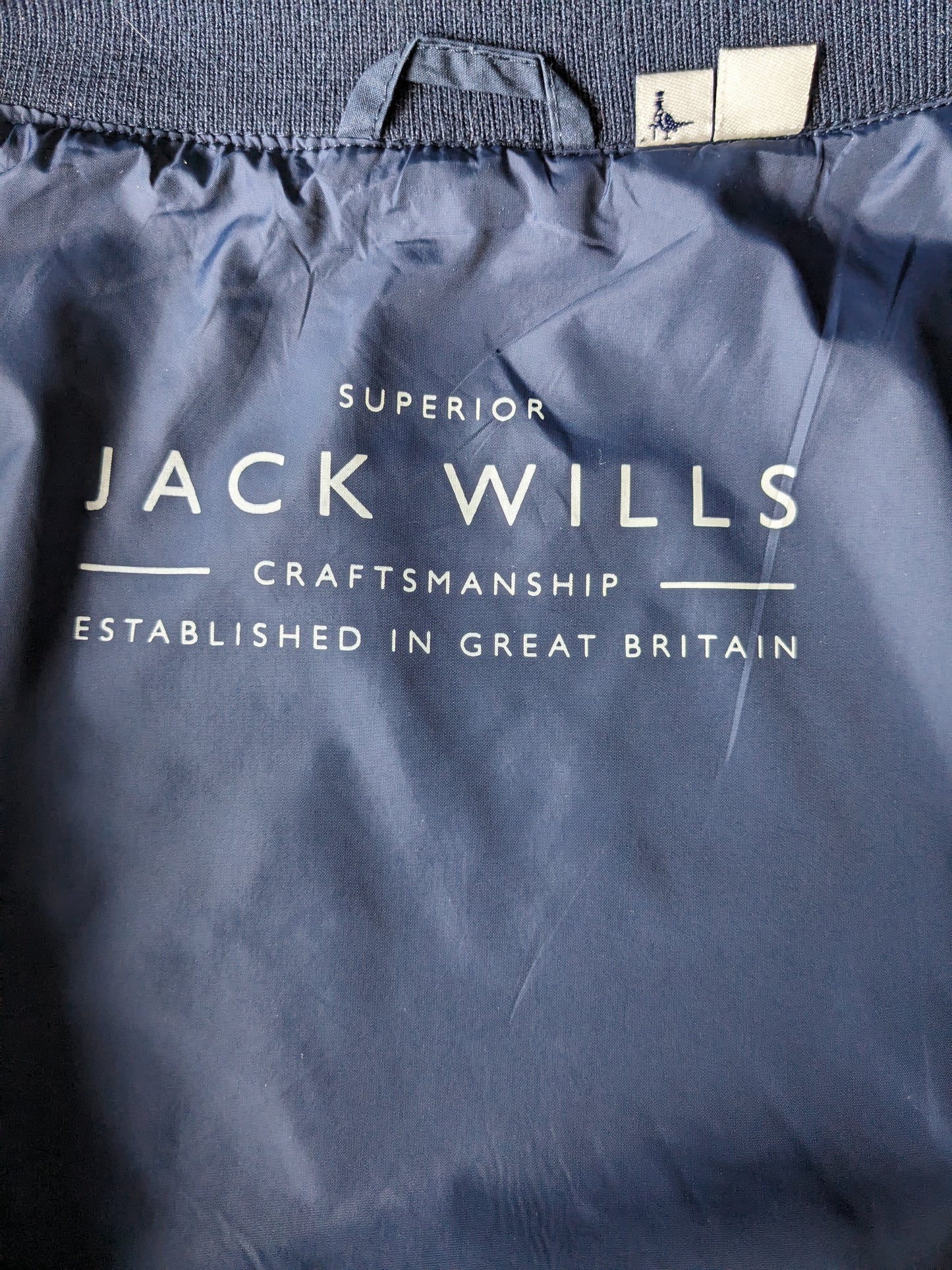 Jack Wills zomer jas / jack met knopen. Donker Blauw gekleurd. Maat XS.