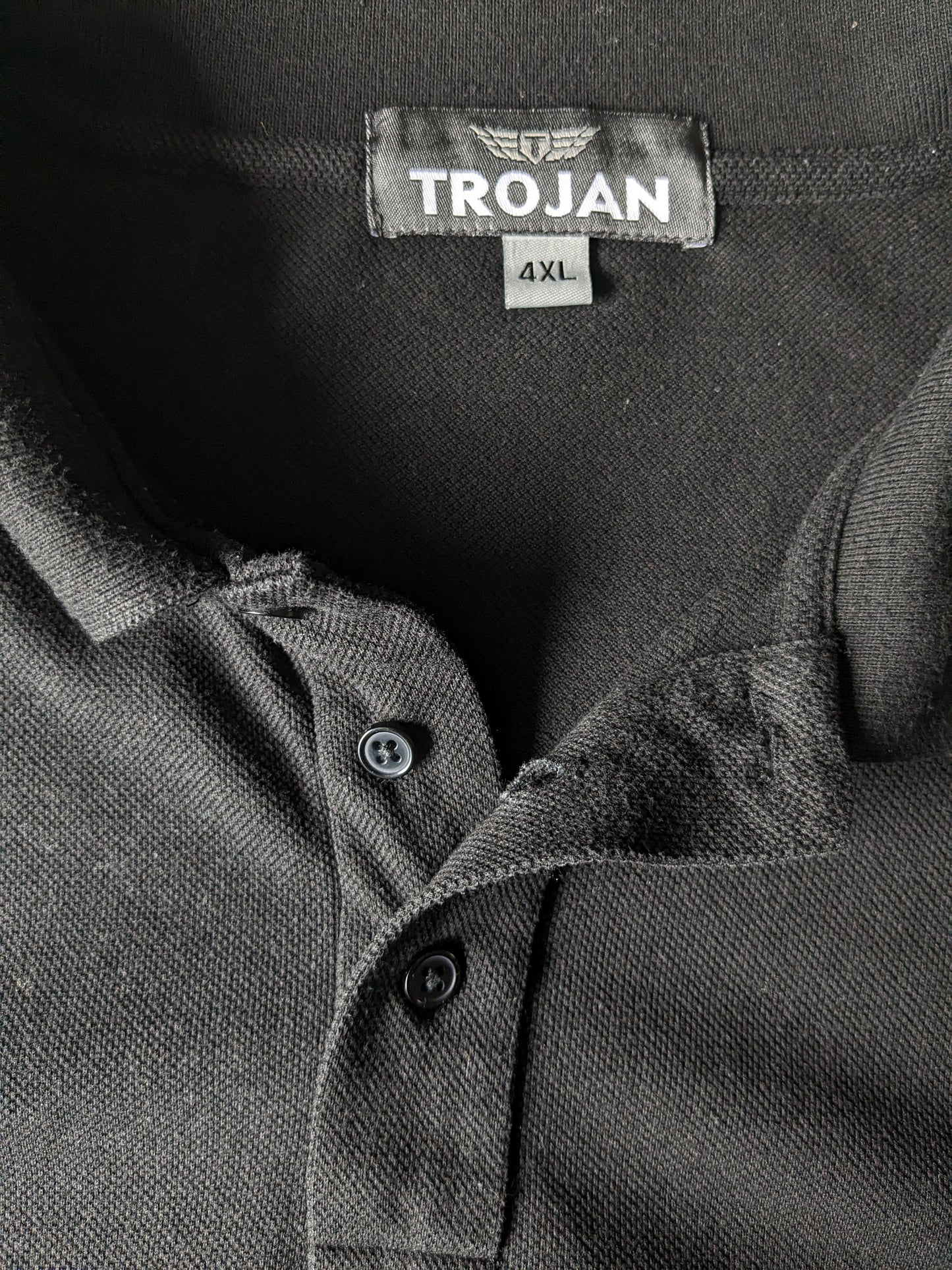 Trojan Polo. Black colored. Size 4XL / XXXXL.