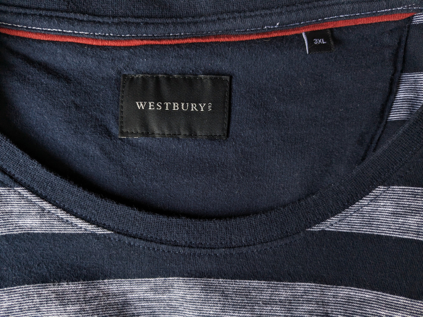 Westbury -Hemd. Blau grau gestreift. Größe 3xl / xxxl.