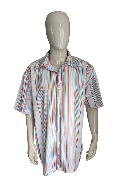 Dodgers shirt short sleeve. Colored striped motif. Size 3XL XXXL