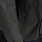Leather Style halflange Leren jas. Donker Bruin gekleurd. met afritsbare dubbele sluiting en kraag. Maat 62-64/ 3XL.