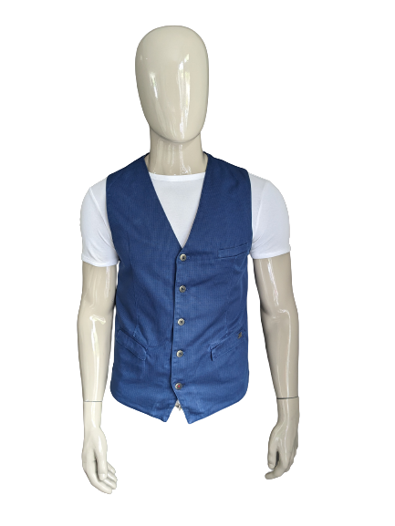 Masons waistcoat. Blue motif. Size 52 / L.
