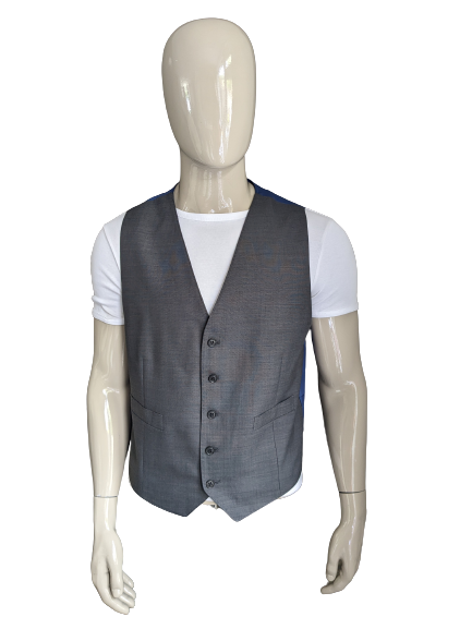 M&S collection woolen waistcoat. Gray motif. Tailored fit. Size L. #326