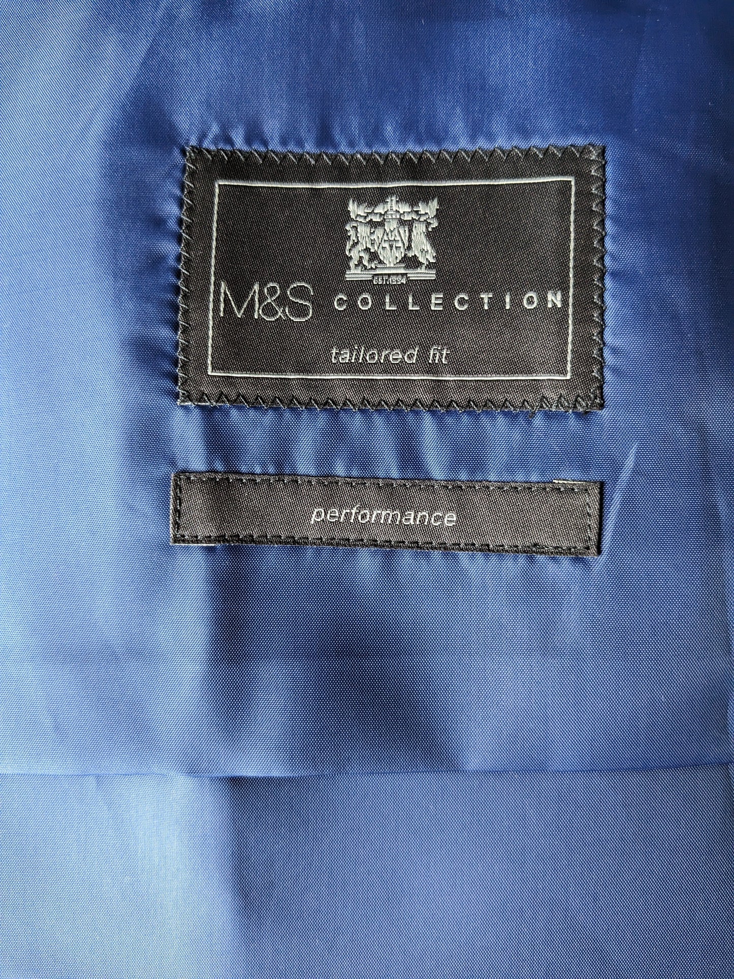 M&S Collection Wollen gilet. Grijs motief. Tailored Fit. Maat L. #326