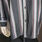 Vintage NPO No Problems overhemd. Zwart Rood Blauw Grijs gestreept. Maat 2XL / XXL.