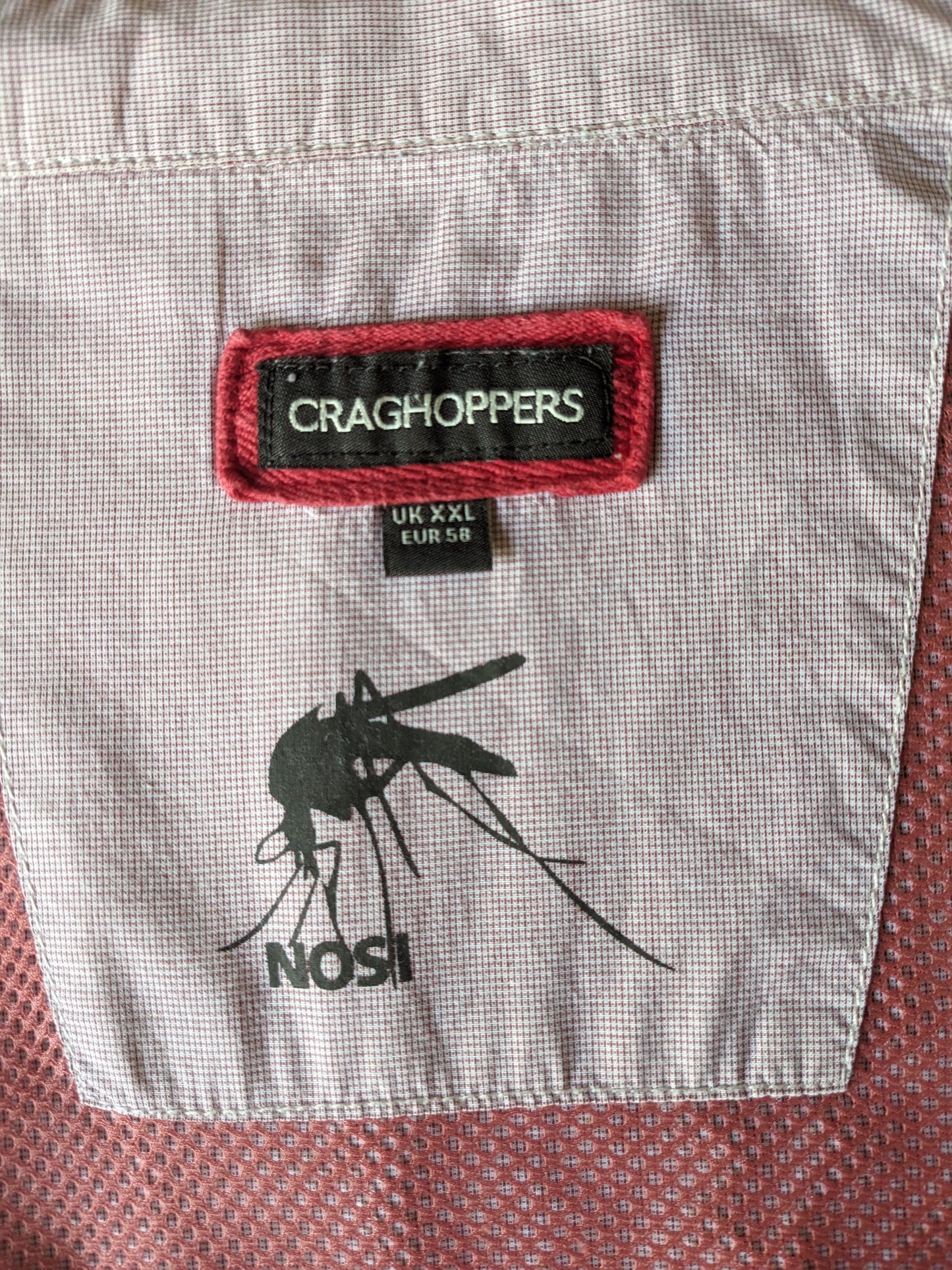 Camicia da esterno Graghoppers. Motivo bianco rosso. Taglia XL.
