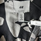 H&M overhemd korte mouw. Zwart Witte vogel print. Maat L. Relaxed Fit.