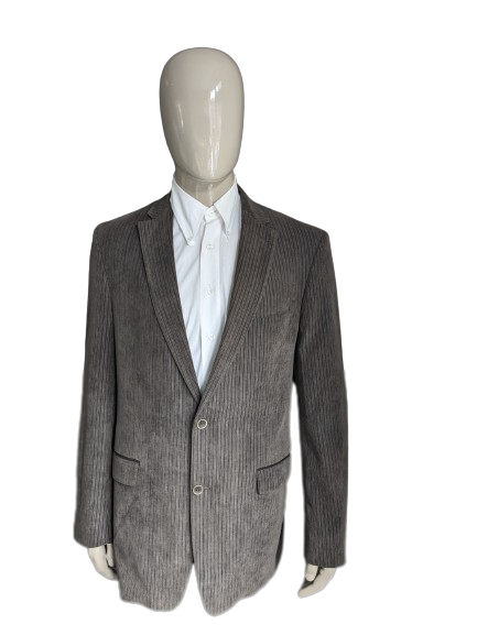 Bogart Rib Jacket avec plaques de coude. Belle côte. Couleur brun gris. Taille 106 (53 / L)