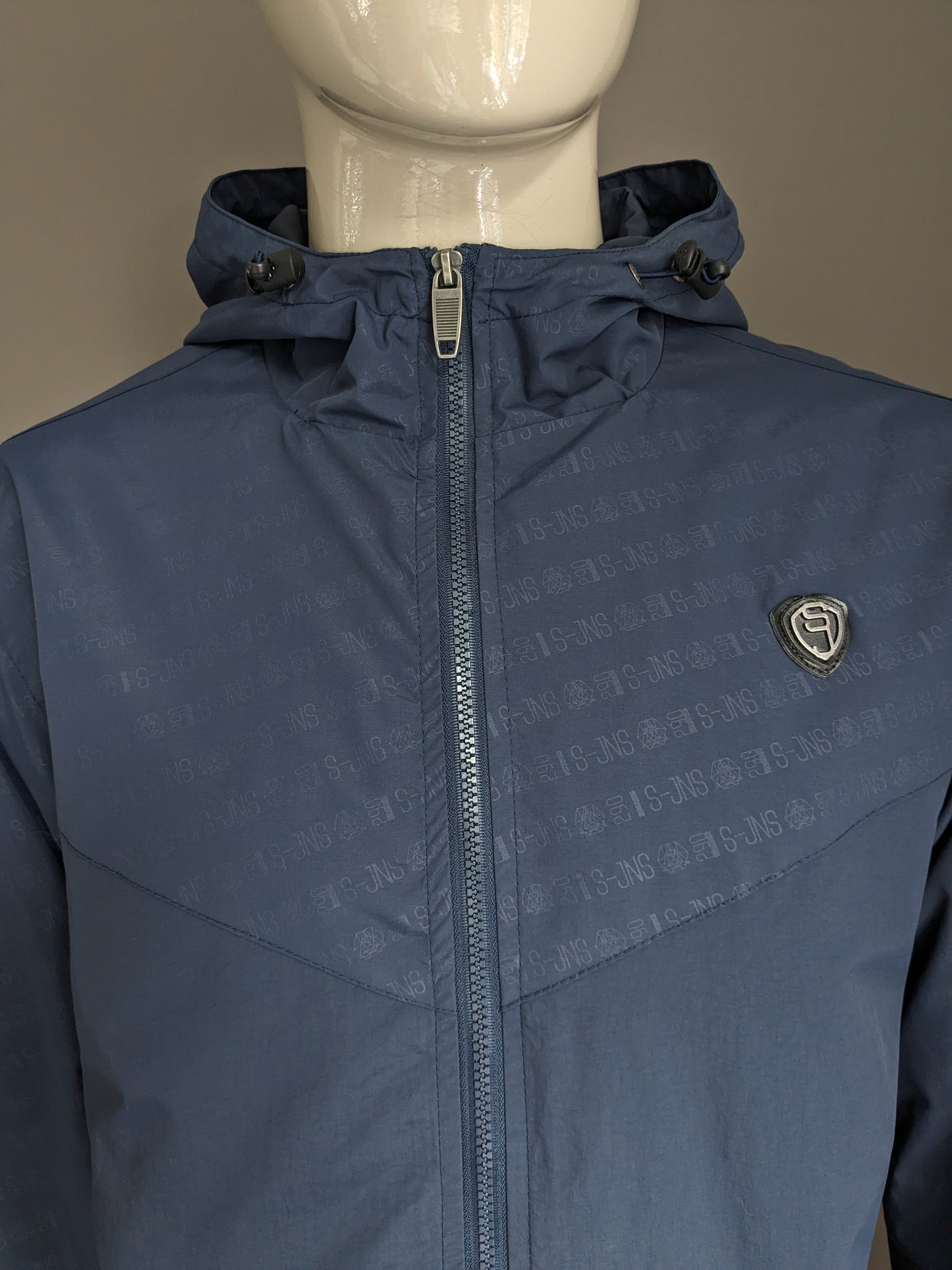 S&J premium apparel tussen jas / jack. Donker Blauw gekleurd. Maat L.