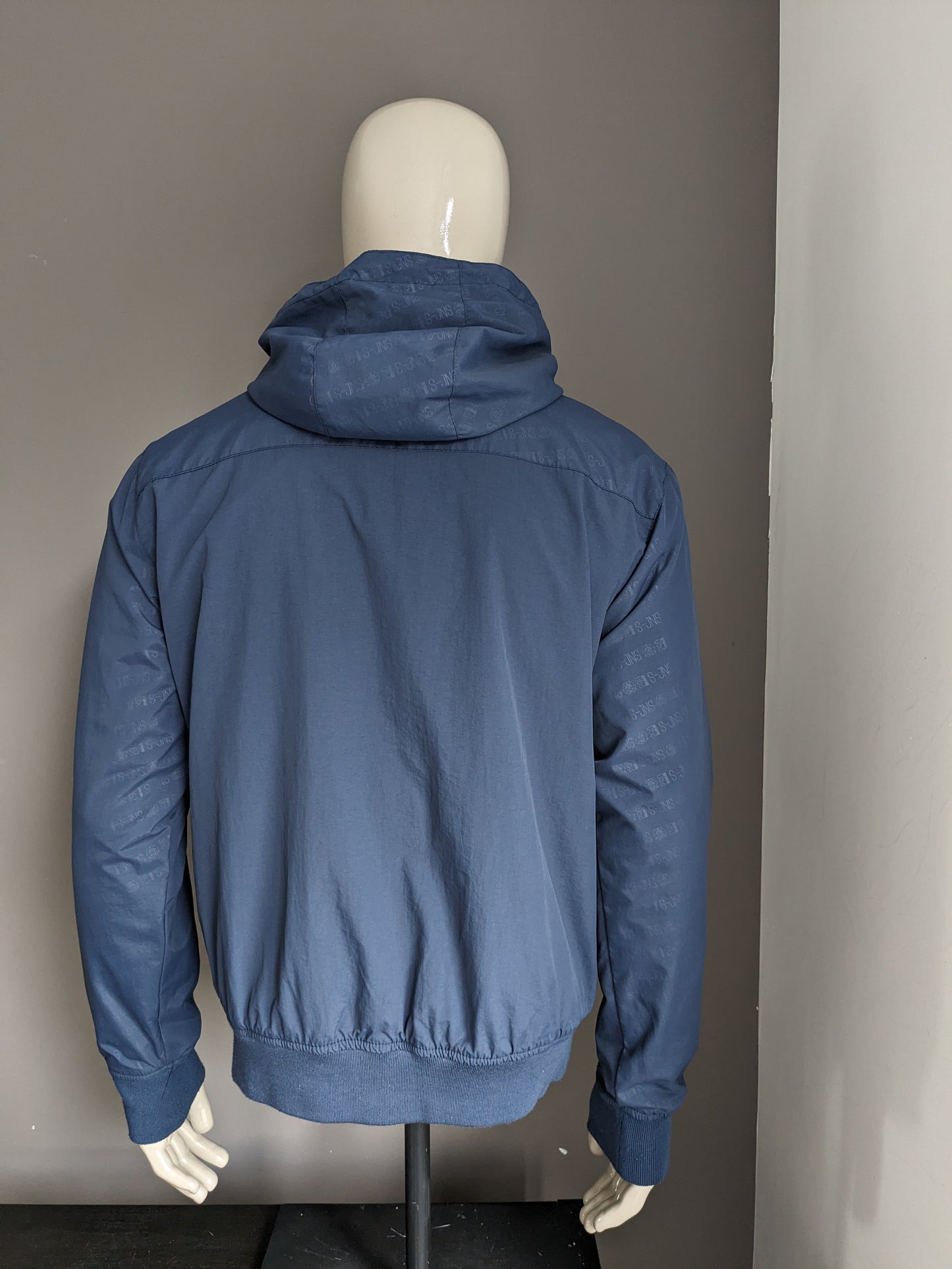 S&J premium apparel tussen jas / jack. Donker Blauw gekleurd. Maat L.