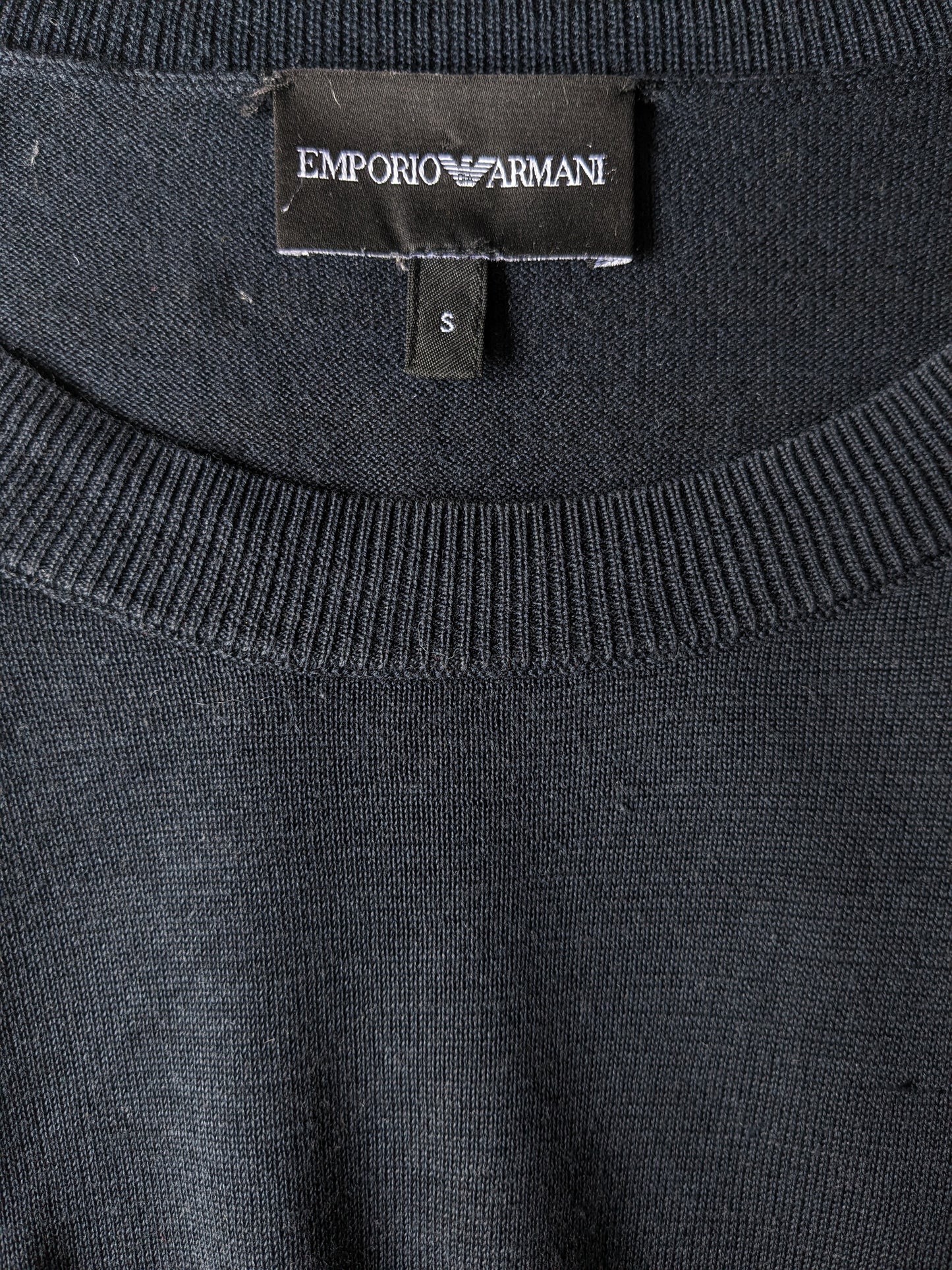 Emporio Armani thin sweater. Blue black colored. Size S.