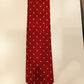Faconable vintage zijde stropdas. Rood wit motief.