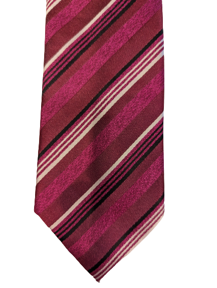 Gilvio Microfibre étroit à cravate. Brassement blanc violet.