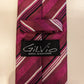 Gilvio microfiber smalle stropdas. Paars wit gestreept.