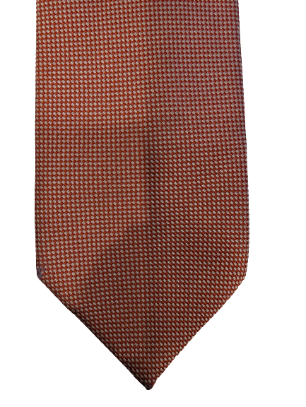 Michaelis silk tie. White orange motif.