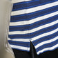 Vintage Adidas polo. Blauw Wit gestreept. Maat L.