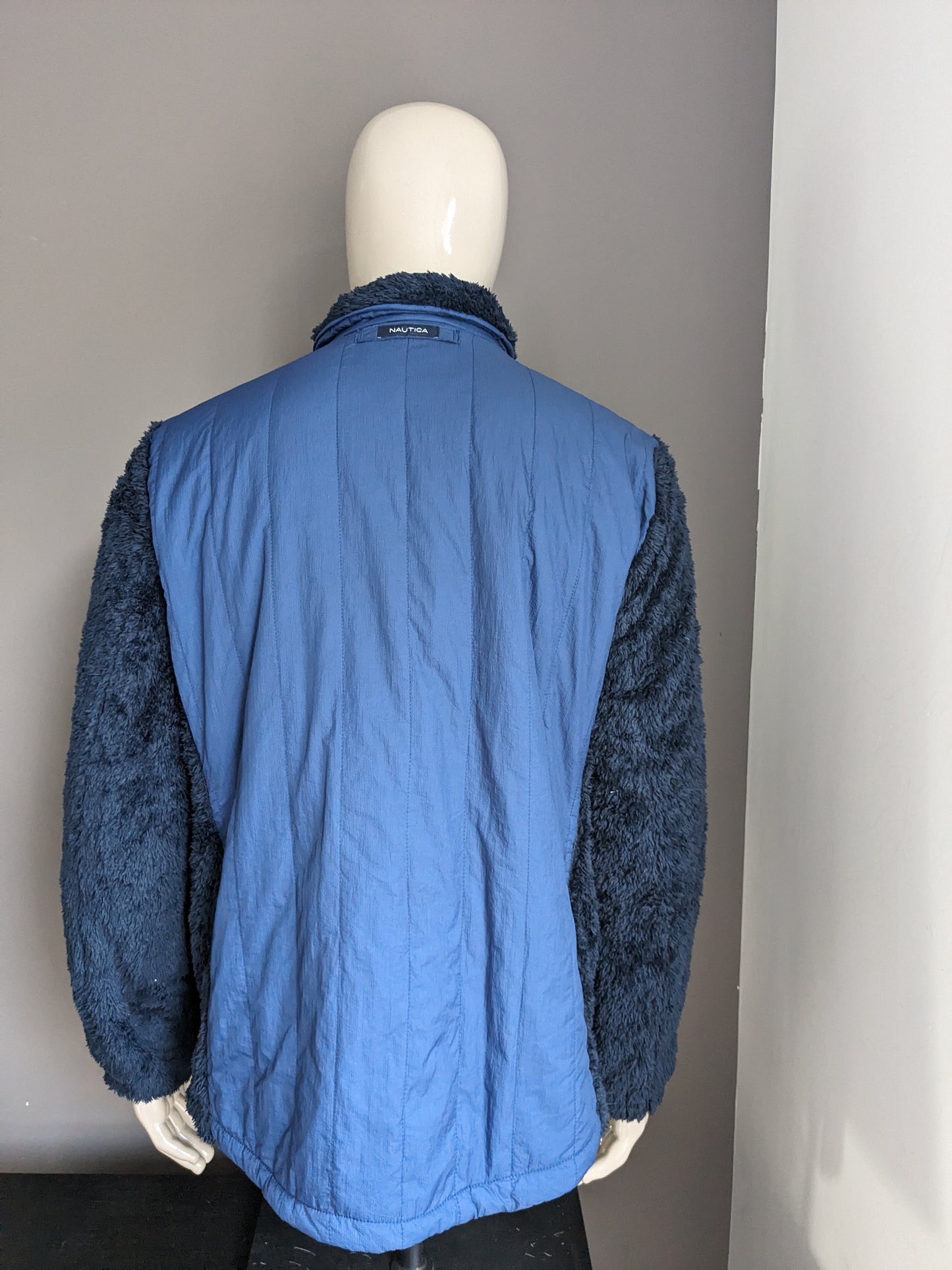 Nautica lined winter jacket / jacket. Dark blue colored. Size L.