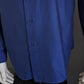 Brioni overhemd met polo stof kraag. Donker Blauw gekleurd. Maat XL.