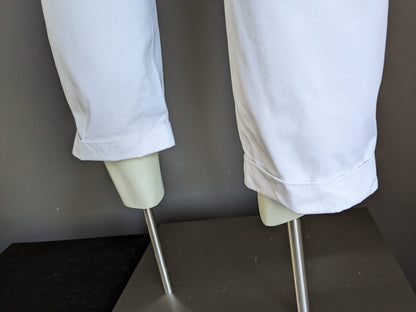 Hose von Dsquared2 mit elastischem Bund. Weiß gefärbt. Größe 48 / M.