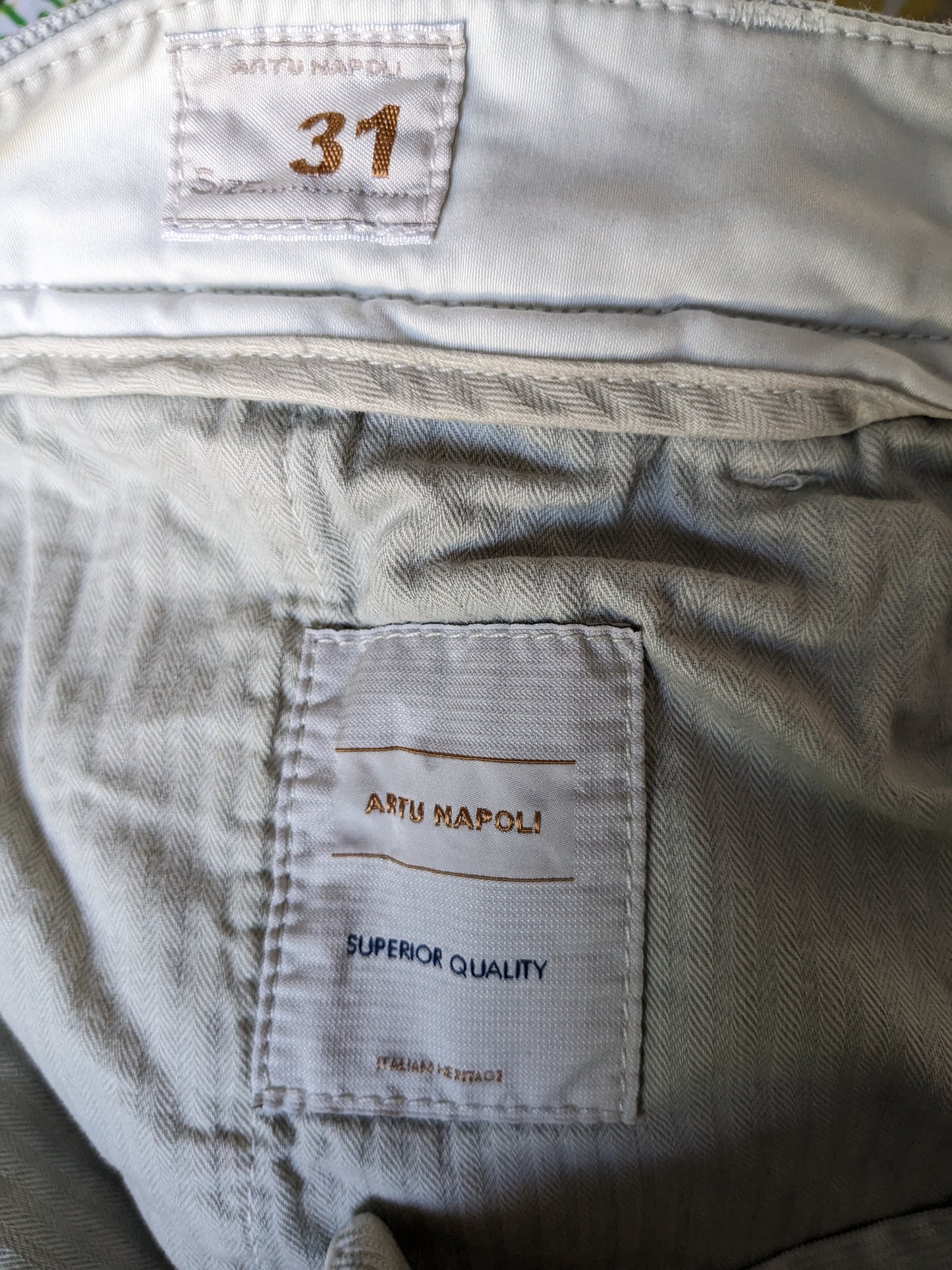 Artu Napoli Rib cargo pants. Light Grey colored. Size W31-L30. Stretch.