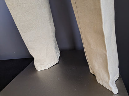 Traffic Menswear pants / trousers. Beige motif. Size 51 / M-L.