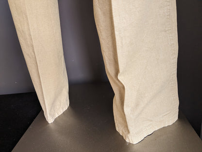 Traffic Menswear pants / trousers. Beige motif. Size 51 / M-L.