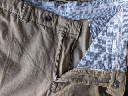 Traffic Menswear pants / trousers. Beige motif. Size 51 / M-L.