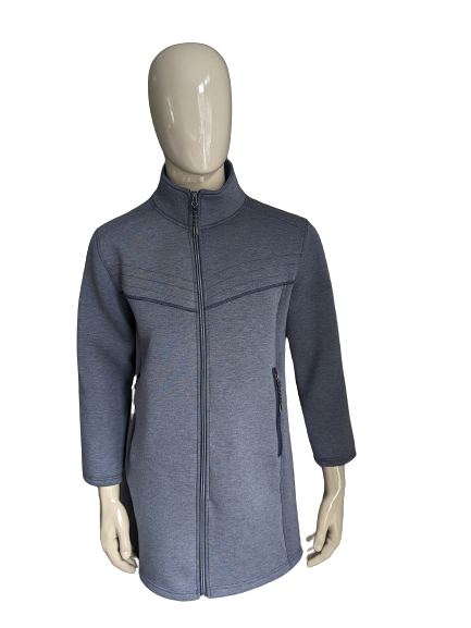 Kjelvik Mittellanger Cardigan. Grau gemischt. Größe L.