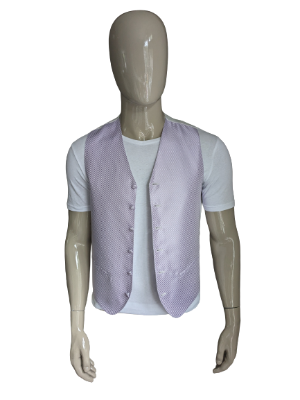 Point Marriage Gilet. Paars / Lila gestreept. Maat M.