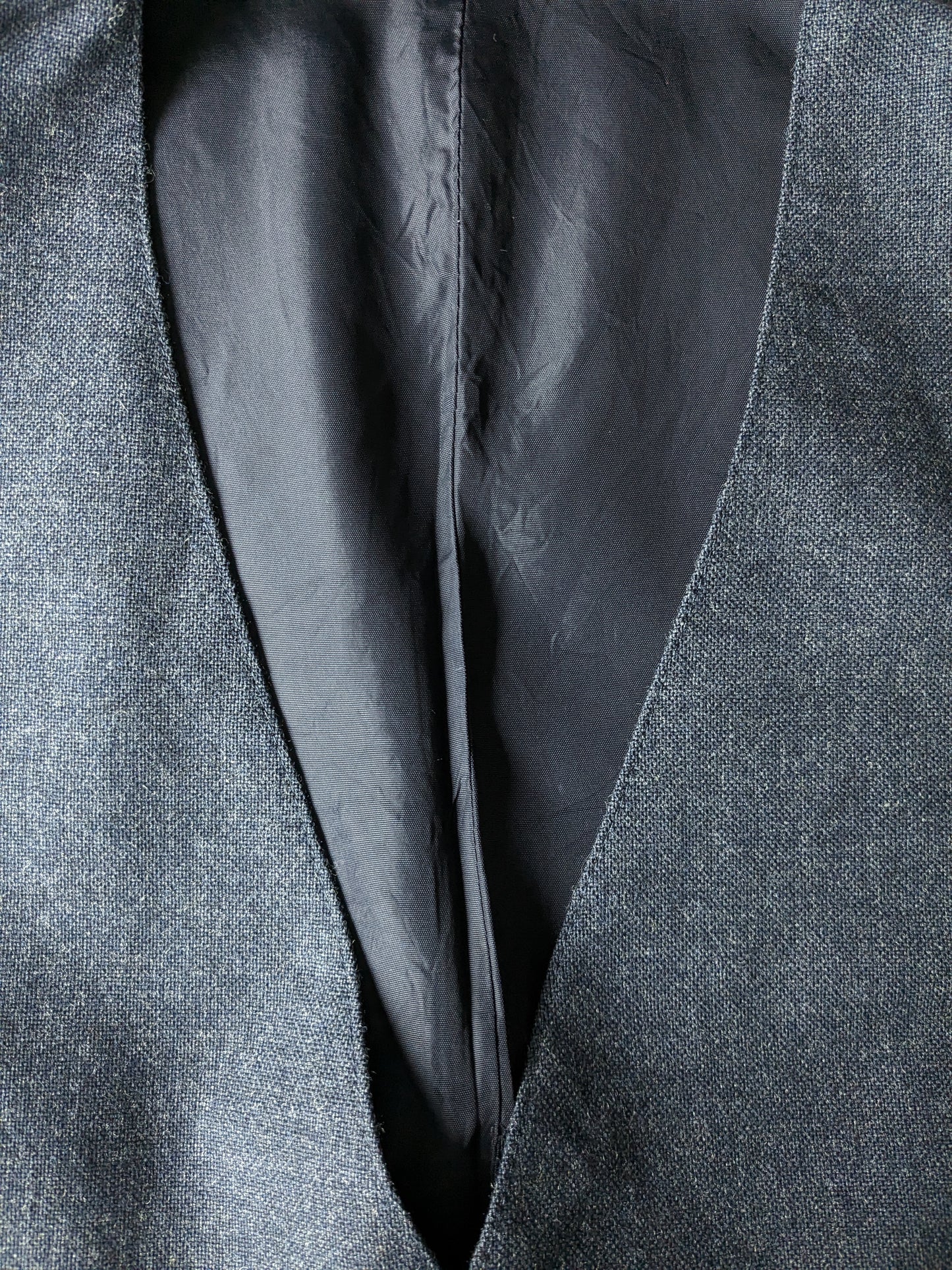 Waistcoat. Dark Gray Blue motif. Size 54 / L.