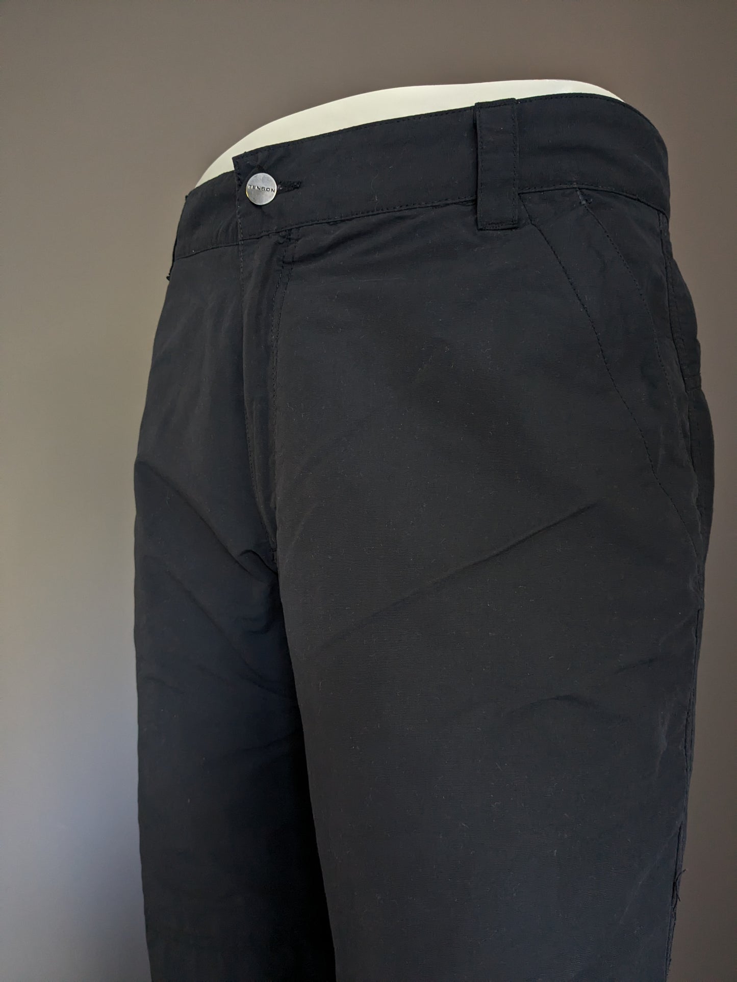Pantalones largos al aire libre de tenson. Un revestimiento suave y cálido. Negro. Tamaño 54.l.