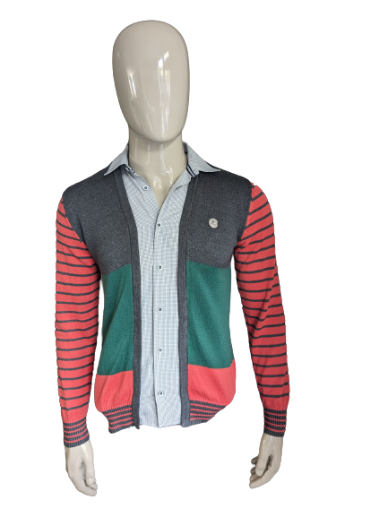 CIPO and BAXX Vest shirt combi. Gray pink green colored. Size M.