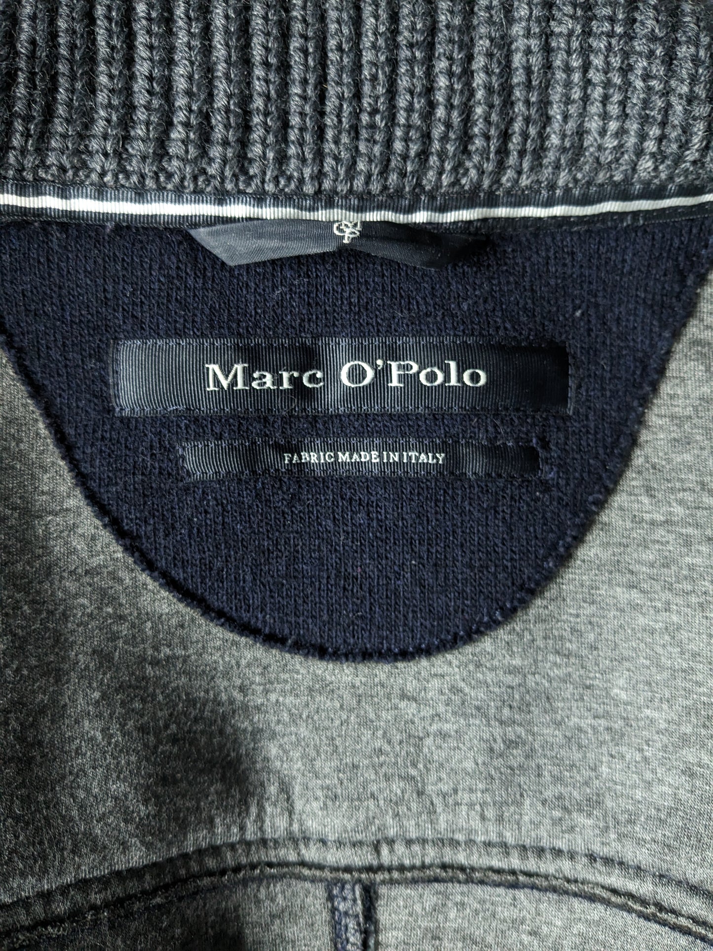 Marc O'polo halflange Wollen tussen jas met knopen. Donker Blauw gekleurd. Maat 50 / M.